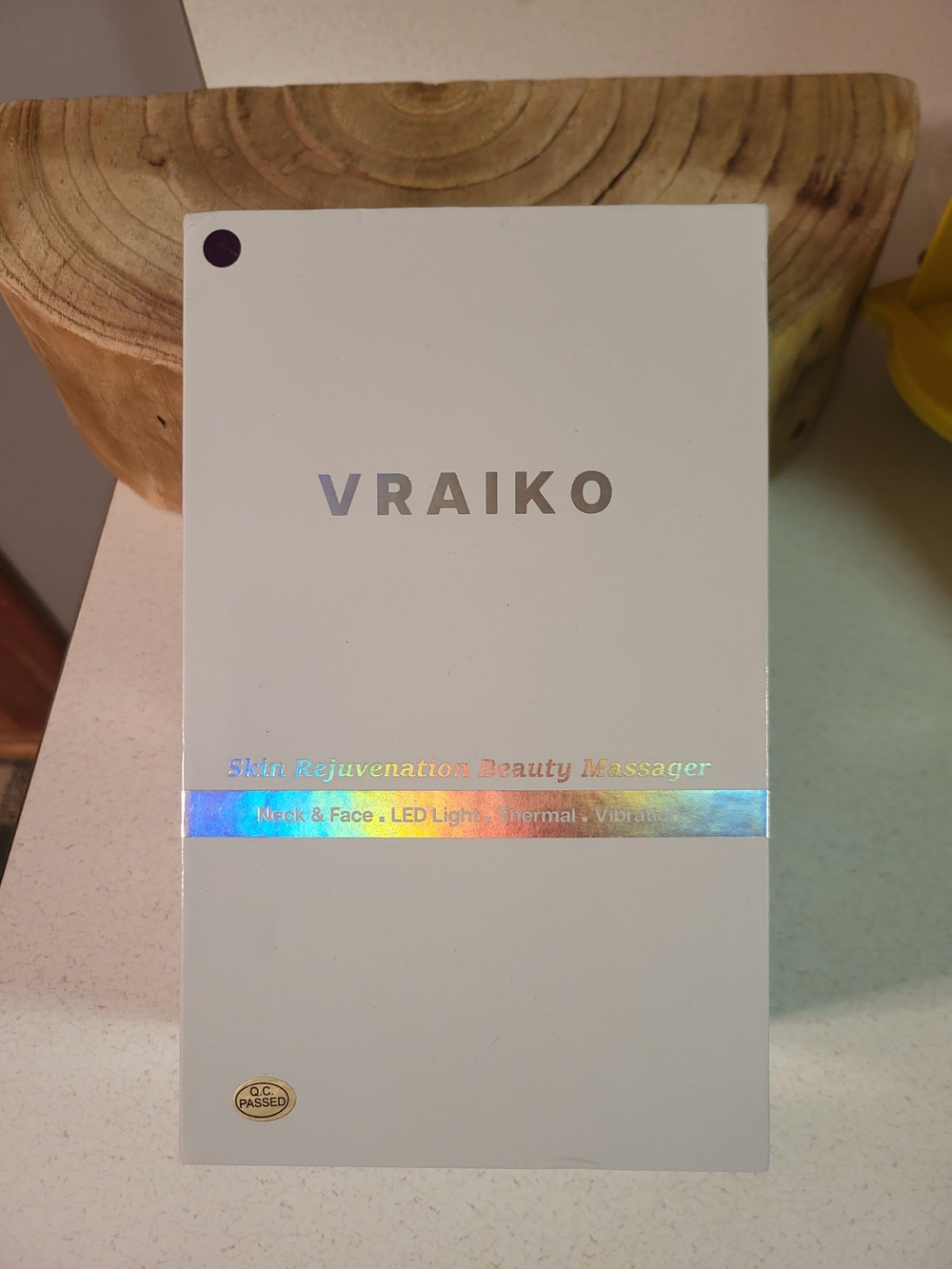 Vraiko Warm Facial Massager-Jade, Thermal, LED, Vibration New
